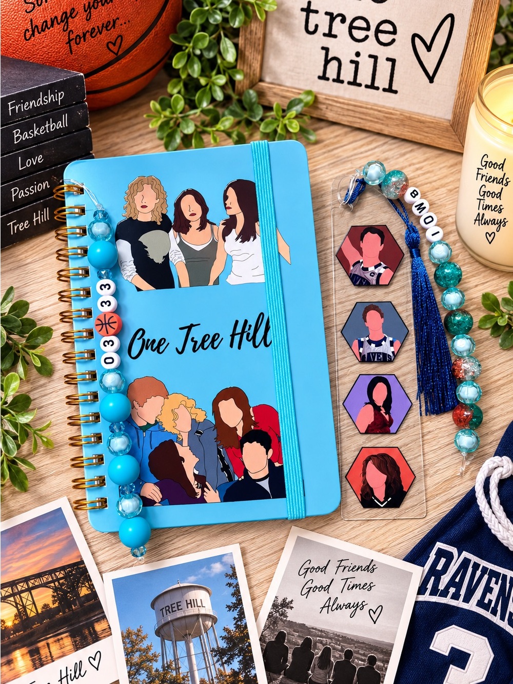 Basketball tv show fandom vibes notebook bookmark handcrafted by me